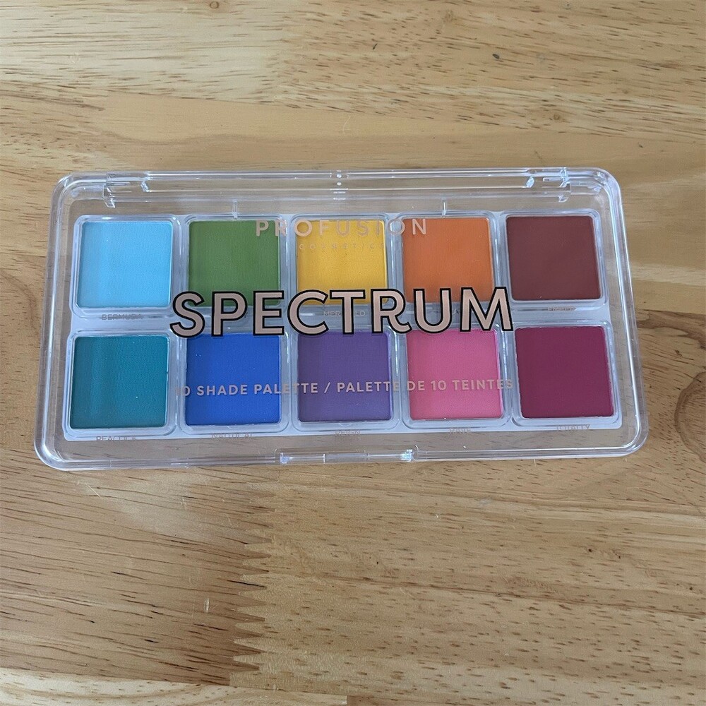Profusion Cosmetics Spectrum 10 Shade Matte Rainbow Eyeshadow Palette